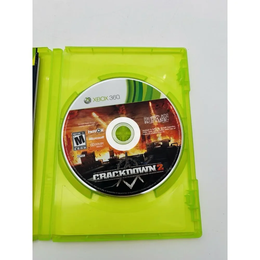 XBOX 360 Game Crackdown 2 CIB Complete In Box Tested Authentic Works VG